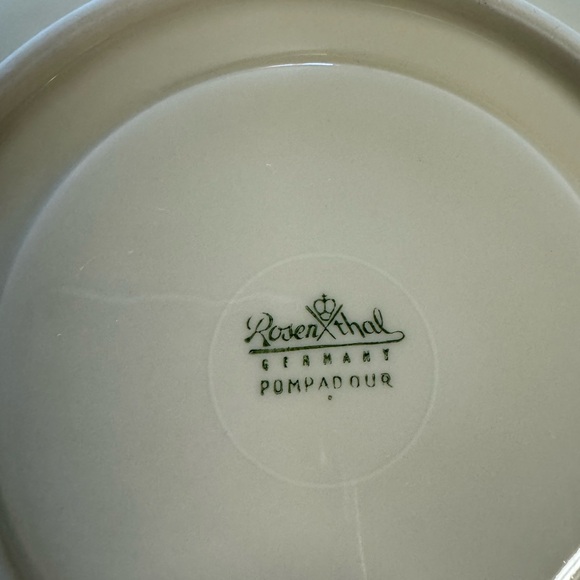 Rosenthal Courtship Flat Cream Soup Bowl & Saucer set pompadour - Picture 9 of 13